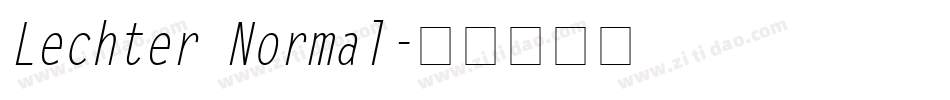 Lechter Normal字体转换